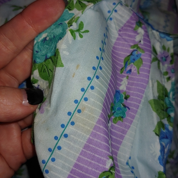 Gorgeous! Vintage Handmade Full Maxi Floral Apron - Picture 12 of 13